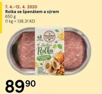 Rolka se šunkou a sýrem Snadné vaření Kostelecké uzeniny