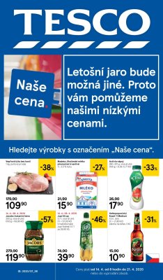 akční leták Tesco 14.4.2020-21.4.2020