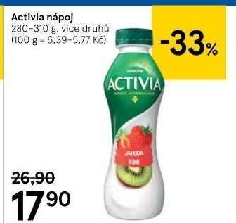 Jogurtový nápoj Activia Danone