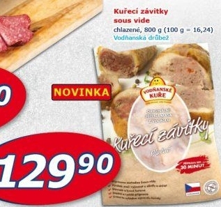 Kuřecí závitky Sous vide Vodňanské kuře