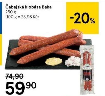 Čabajská klobása Baka Csabahús