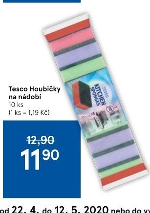 Houbička na nádobí Tesco