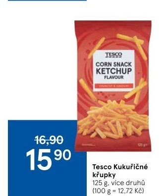 Křupky kukuřičné Tesco