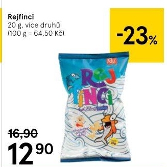 Kukuřičný snack Rejfínci Rej
