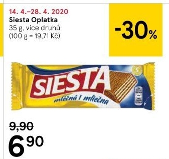 Oplatky Siesta
