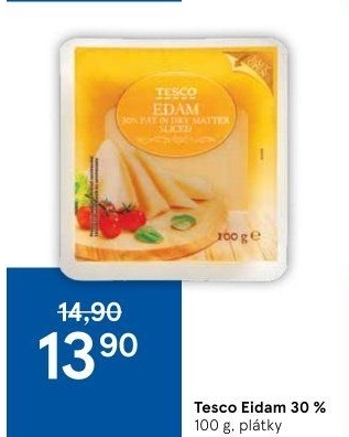 Sýr Eidam 30% Tesco
