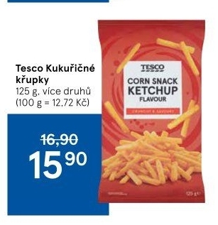 Křupky kukuřičné Tesco