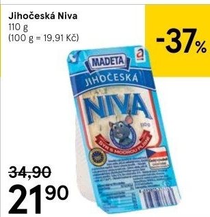 Sýr Niva Jihočeská 50% Madeta
