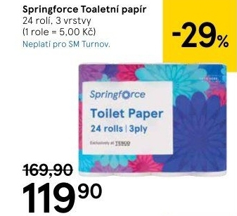 Toaletní papír 3vrstvý Springforce