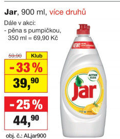 Prostředek na nádobí Jar