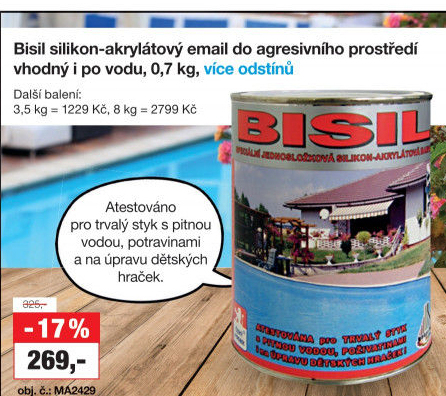 Silikon - akrylátový email Bisil