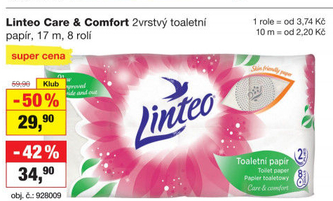 Toaletní papír 2vrstvý Linteo