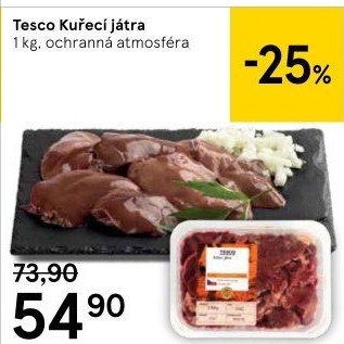 Kuřecí játra Tesco