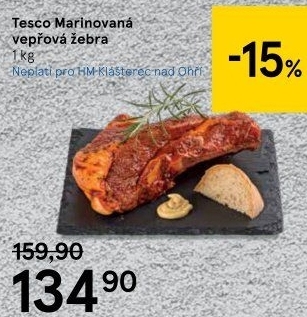 Vepřová žebra v marinádě Tesco