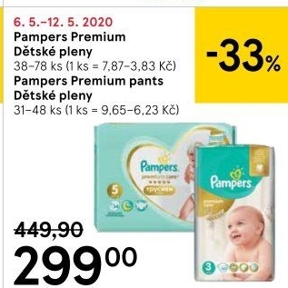 Pleny dětské Pampers Premium Care