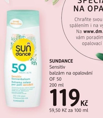 Balzám na opalování OF 50 Sensitiv Sundance