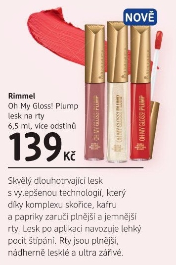 Lesk na rty Oh My Gloss! Plump Rimmel