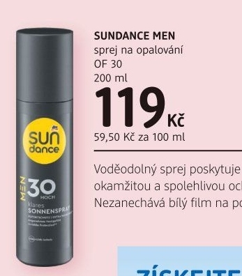 Sprej pánský na opalováni OF 30Sundance