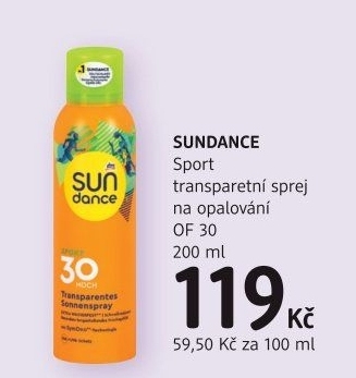 Sprej transparentní na opalování OF 30 Sport Sundance