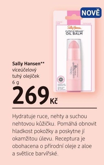 Tuhý olejíček na nehtovou kůžičku Cuticle rehab Oil Balm Sally Hansen