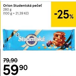 Čokoláda Studentská pečeť Orion