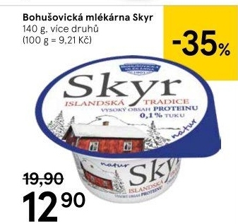 Dezert zakysaný bílý Skyr Bohušovická mlékárna