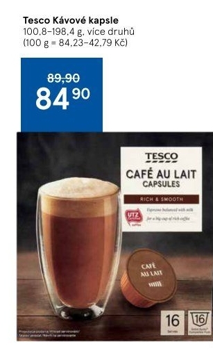 Kávové kapsle Tesco