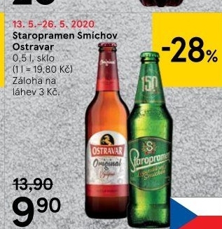 Pivo světlé výčepní 10° Smíchov Staropramen