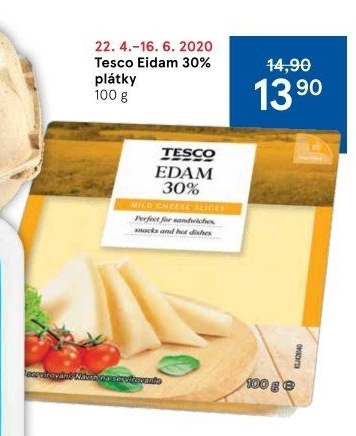 Sýr Eidam 30% Tesco