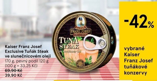 Tuňák steak v oleji Exclusive Franz Josef Kaiser