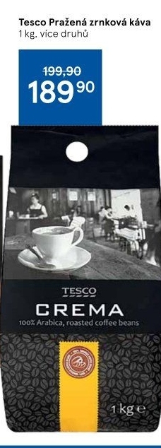 Zrnkové kávy Tesco