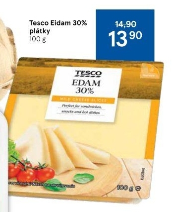 Sýr Eidam 30% Tesco