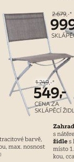 Zahradní židle skládací Boxxx