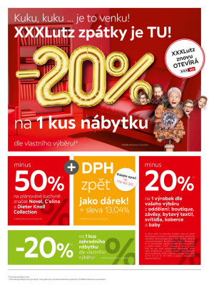 akční leták XXXLutz 18.5.2020-31.5.2020