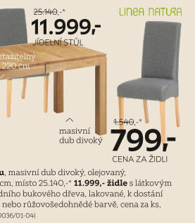 Jídelní stůl Linea Natura