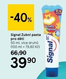 Pasta na zuby dětská Signal