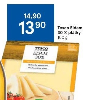 Sýr Eidam 30% Tesco