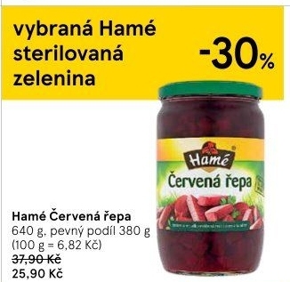 Červená řepa Hamé
