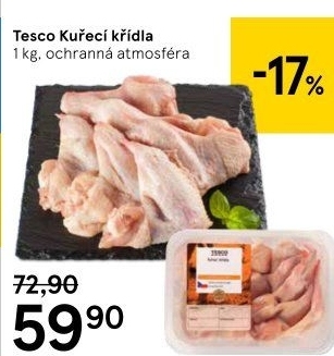 Kuřecí křídla Tesco