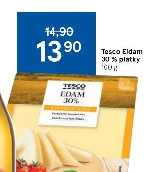 Sýr Eidam 30% Tesco