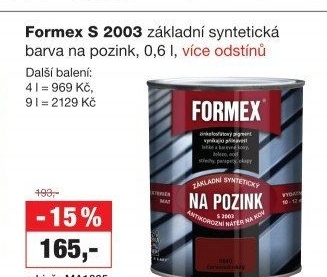 Formex základ na pozink