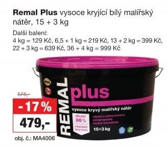 Malířský nátěr Plus Remal