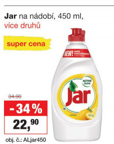Prostředek na nádobí Jar
