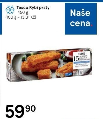 Rybí prsty mražené Tesco