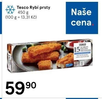 Rybí prsty mražené Tesco