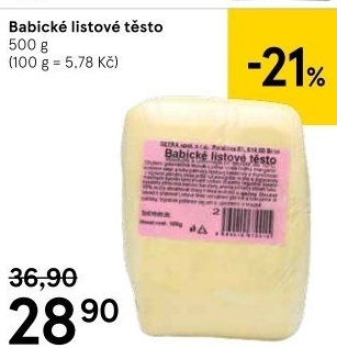 Těsto listové babické Šetra
