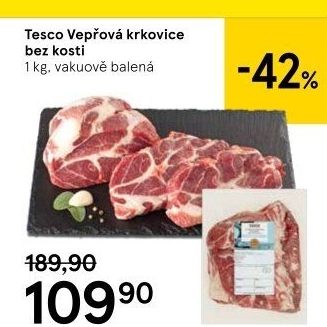 Vepřová krkovice bez kosti Tesco