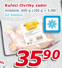 Kuřecí čtvrtky mražené DZ Klatovy