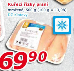 Kuřecí prsní řízky mražené DZ Klatovy