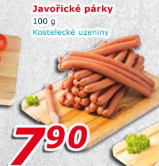 Párky javořické Kostelecké uzeniny